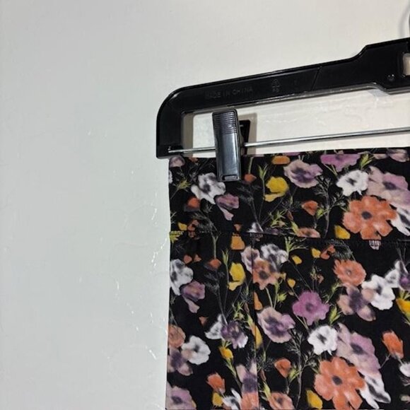 rag & bone Leggings Womens Small Black Floral Print Stretch Pull On Skinny - Picture 2 of 7
